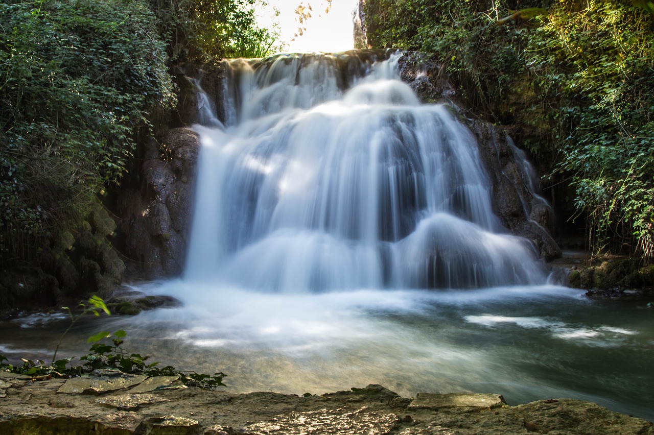 body of water waterfall nature free photo