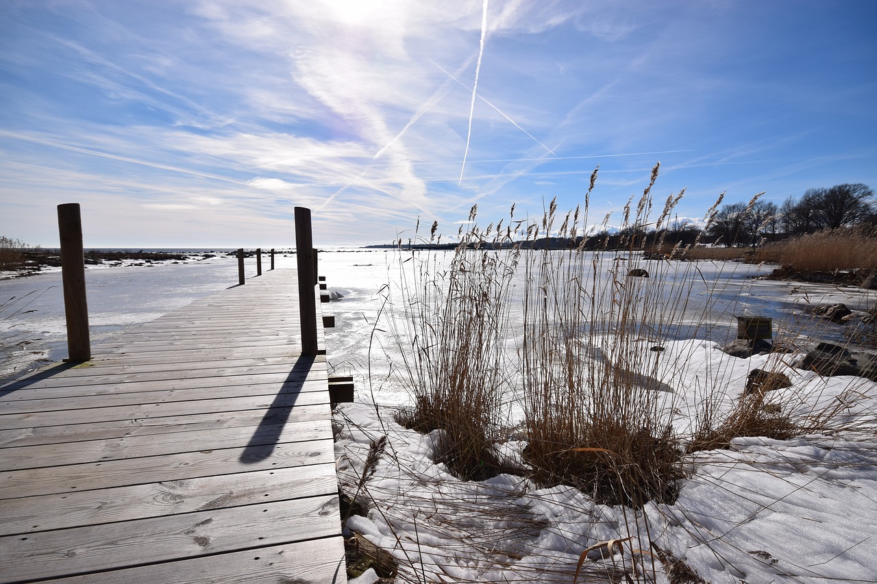 body of water  nature  winter free photo