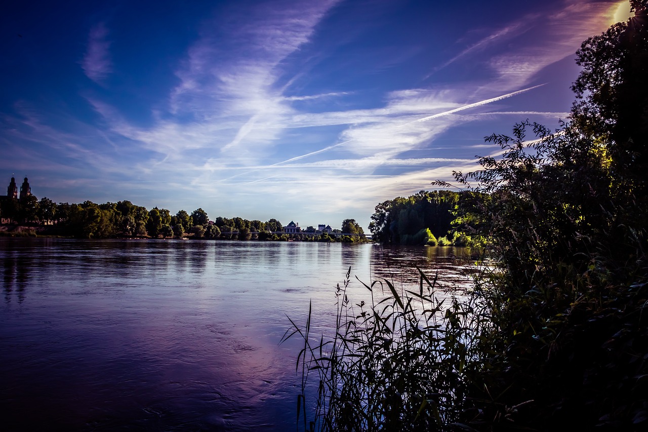 body of water  lake  sunset free photo