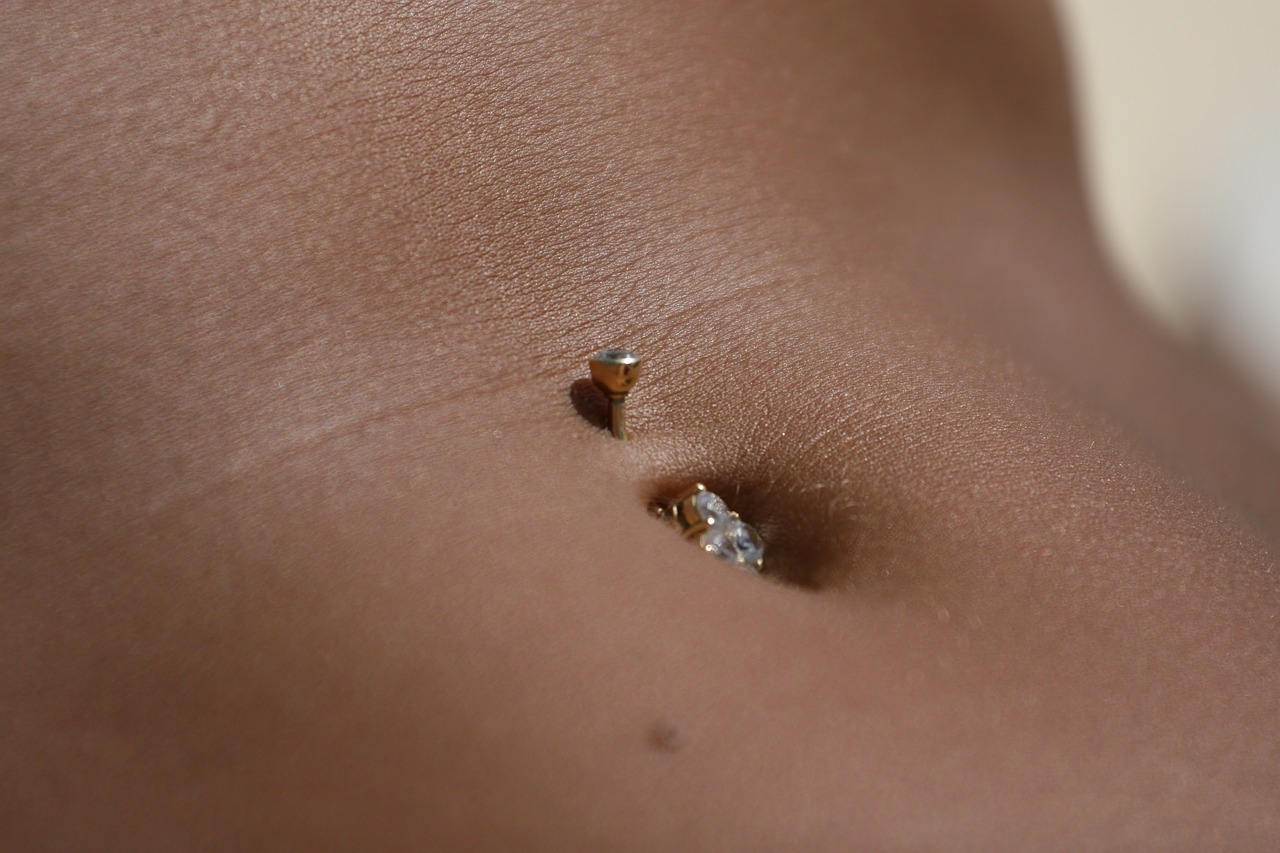 body piercing skin belly button free photo