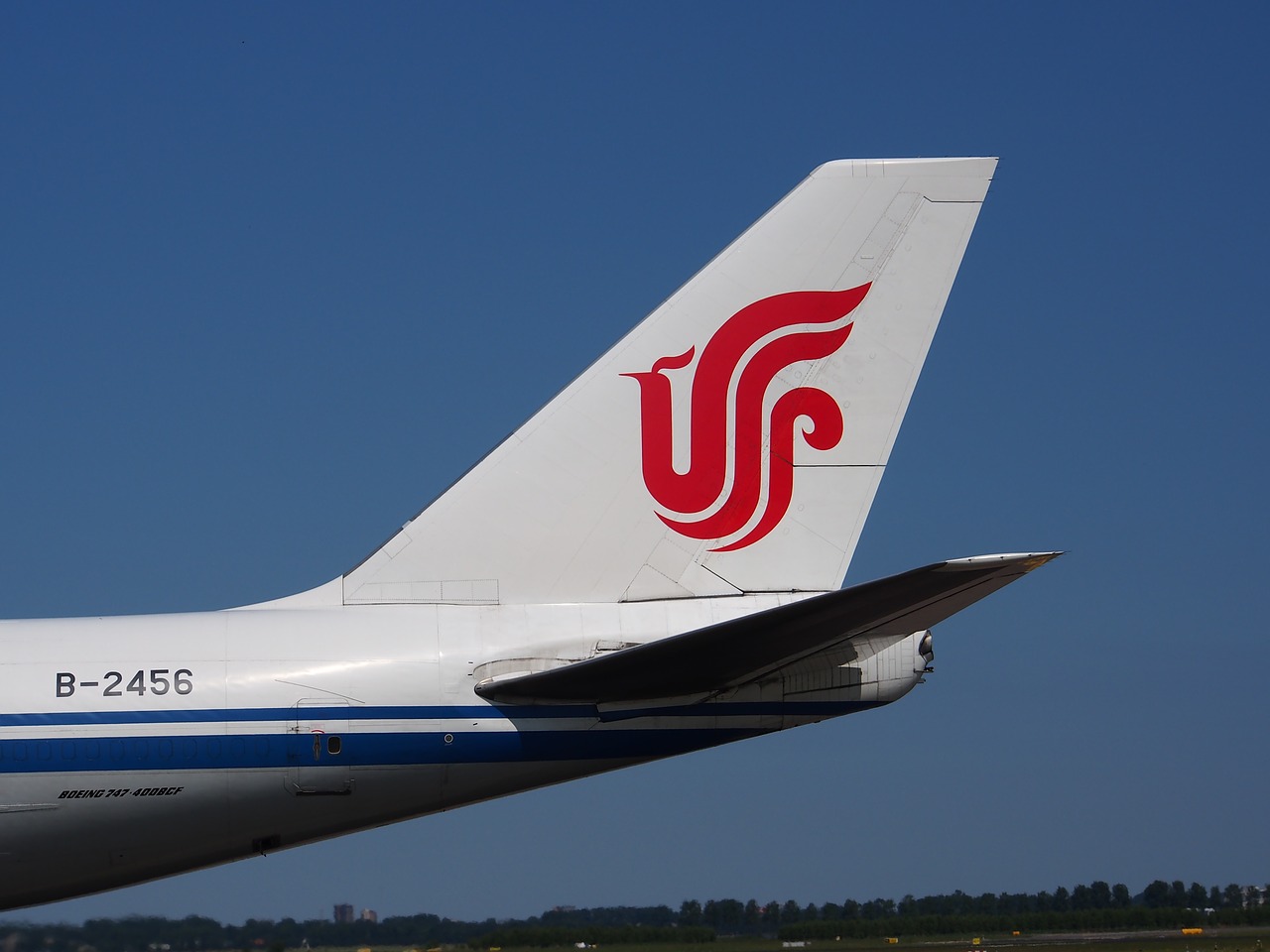 boeing 747 air china cargo fin free photo