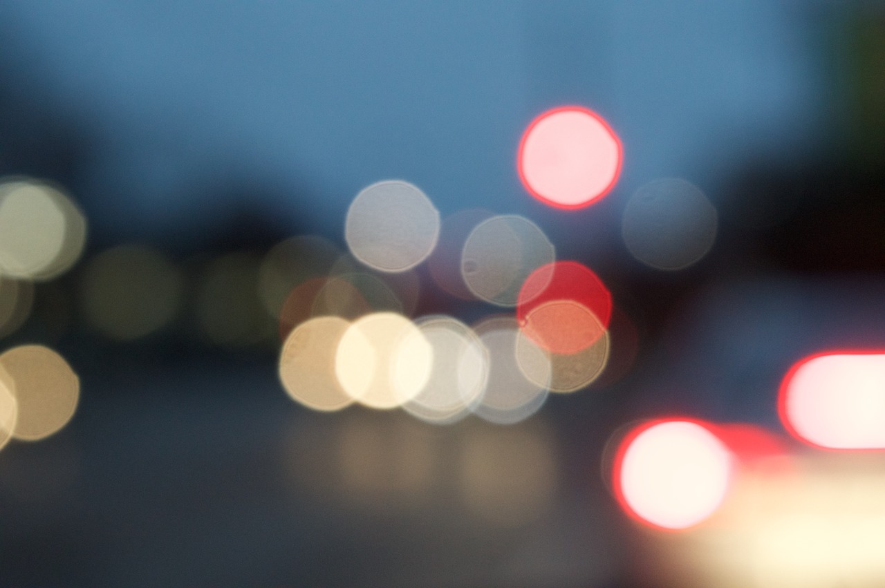 bokeh background city lights free photo