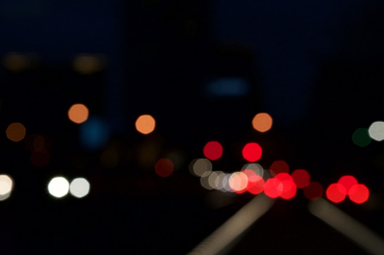 bokeh background city lights free photo