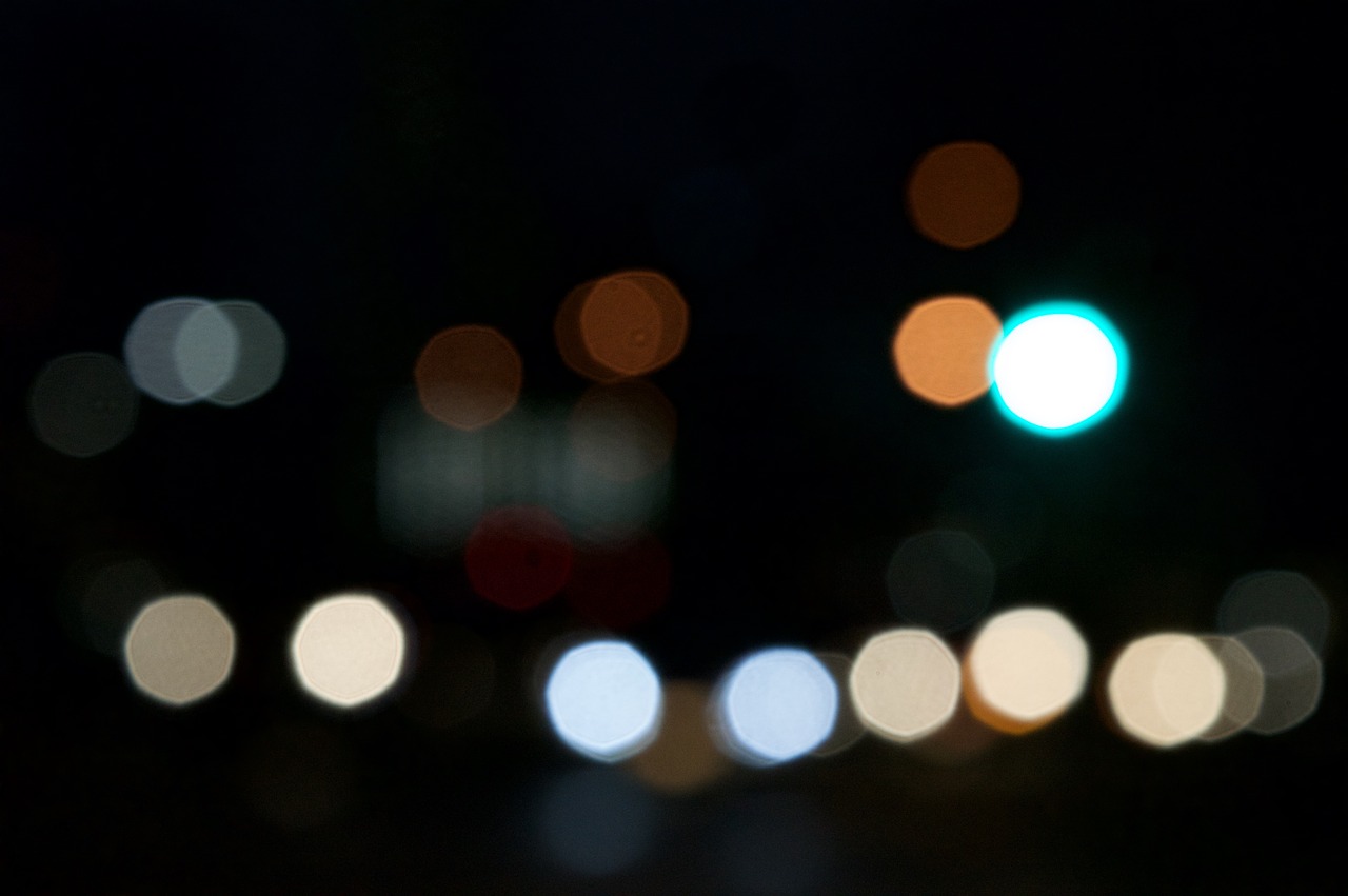 bokeh background city lights free photo