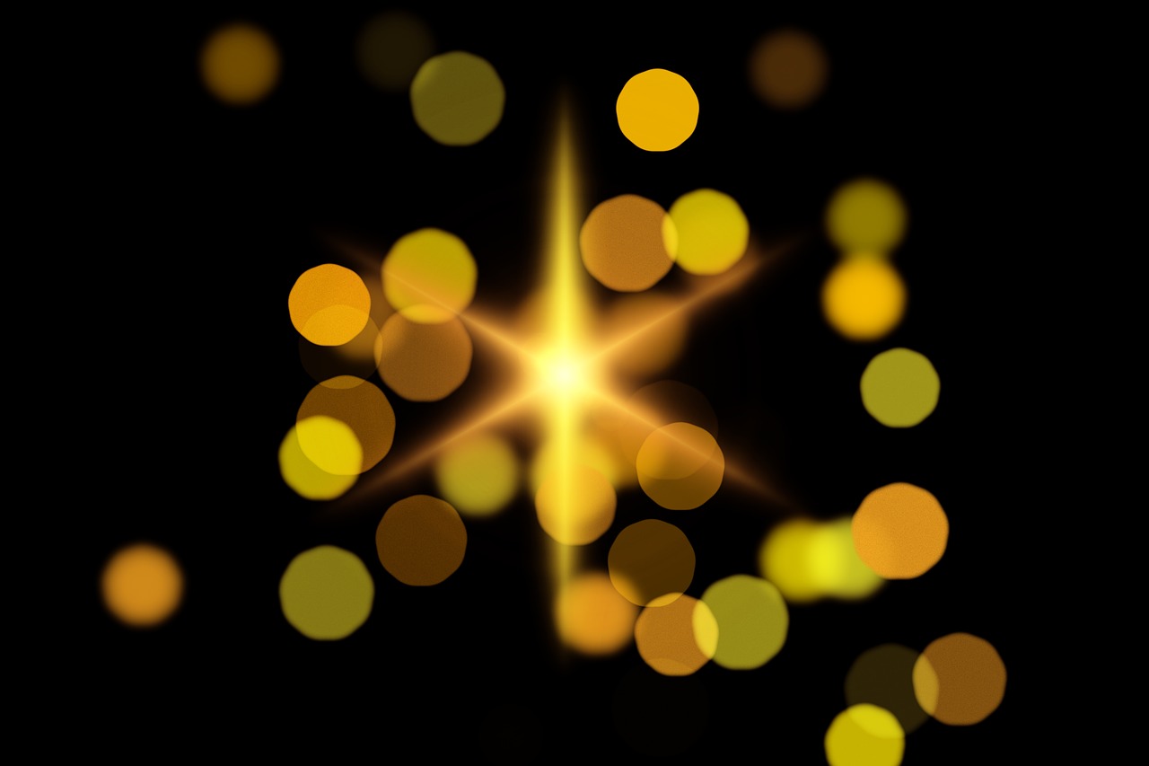 bokeh star christmas free photo