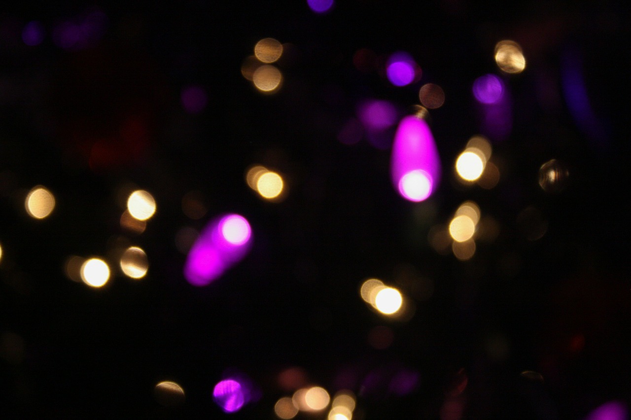 bokeh lights christmas free photo