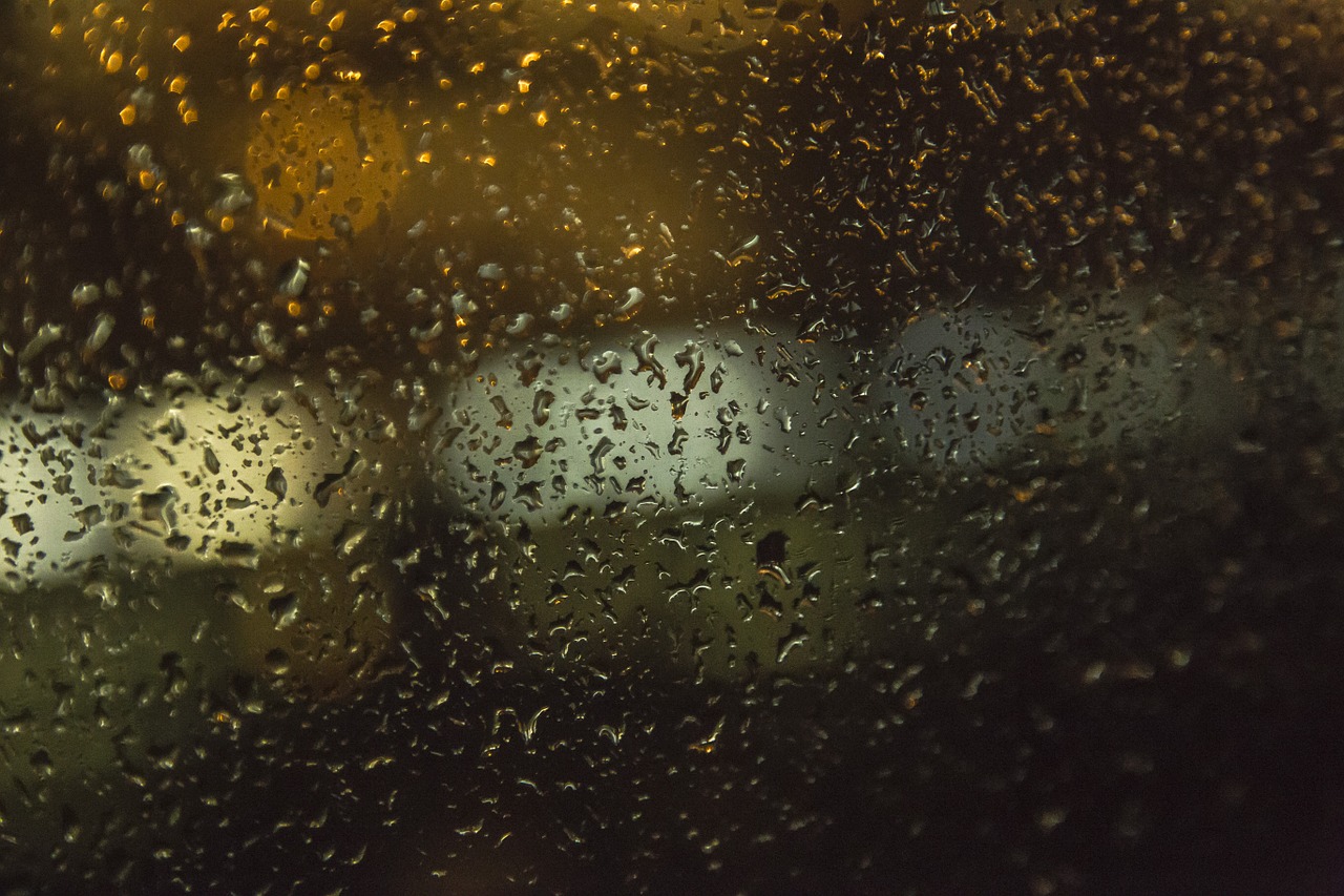 bokeh window rain free photo