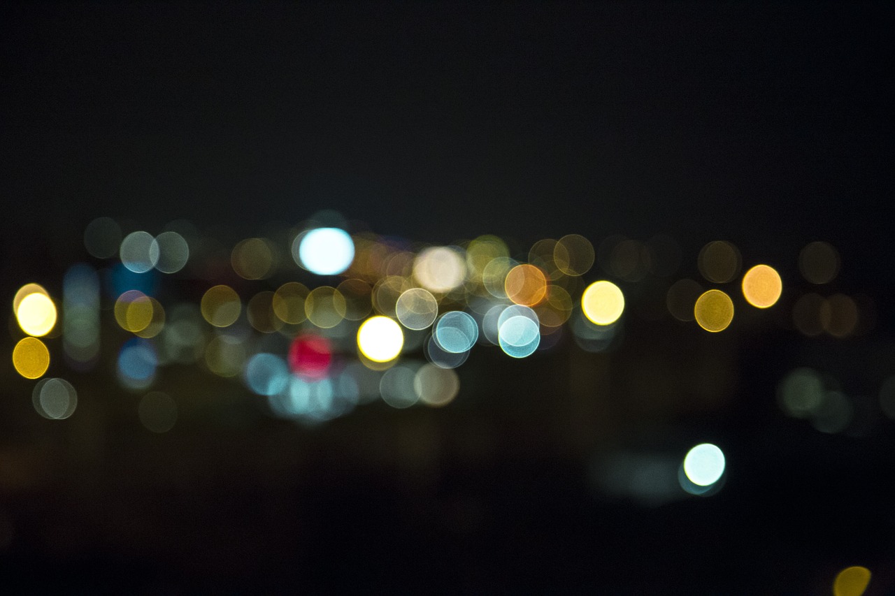 bokeh night lights free photo