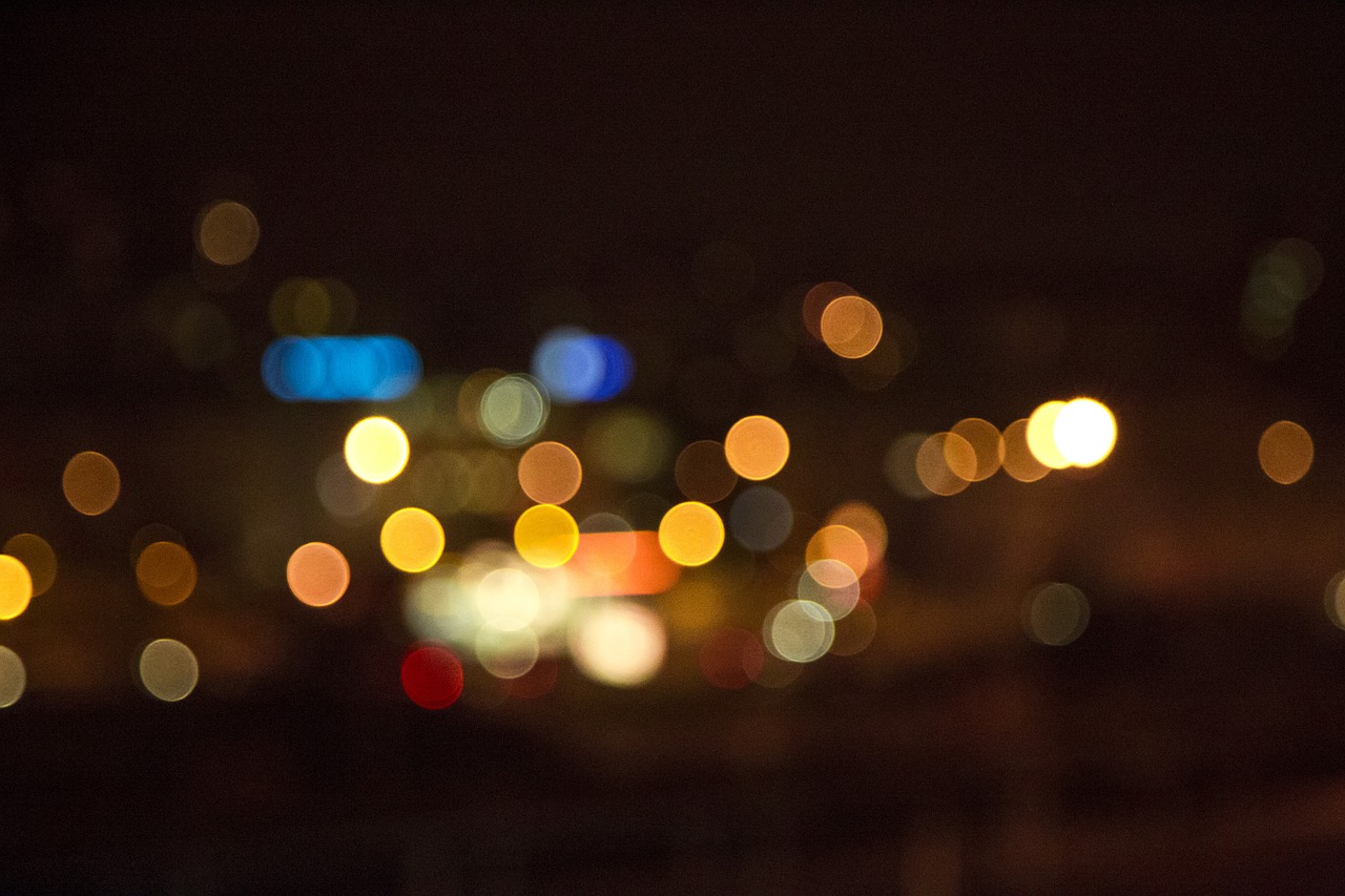 bokeh night lights free photo