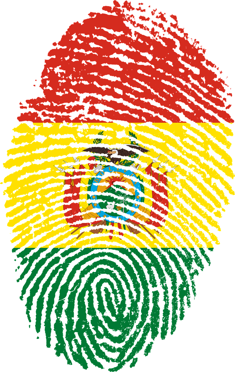 bolivia flag fingerprint free photo