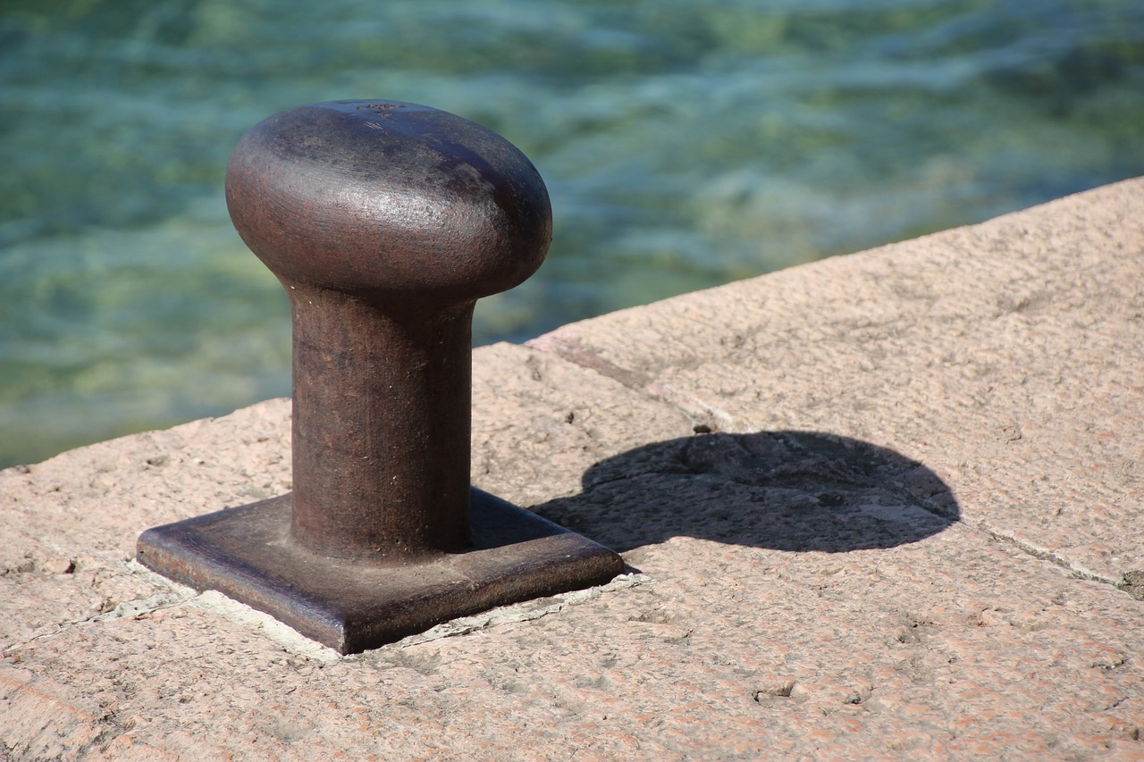 bollard shadow stainless free photo