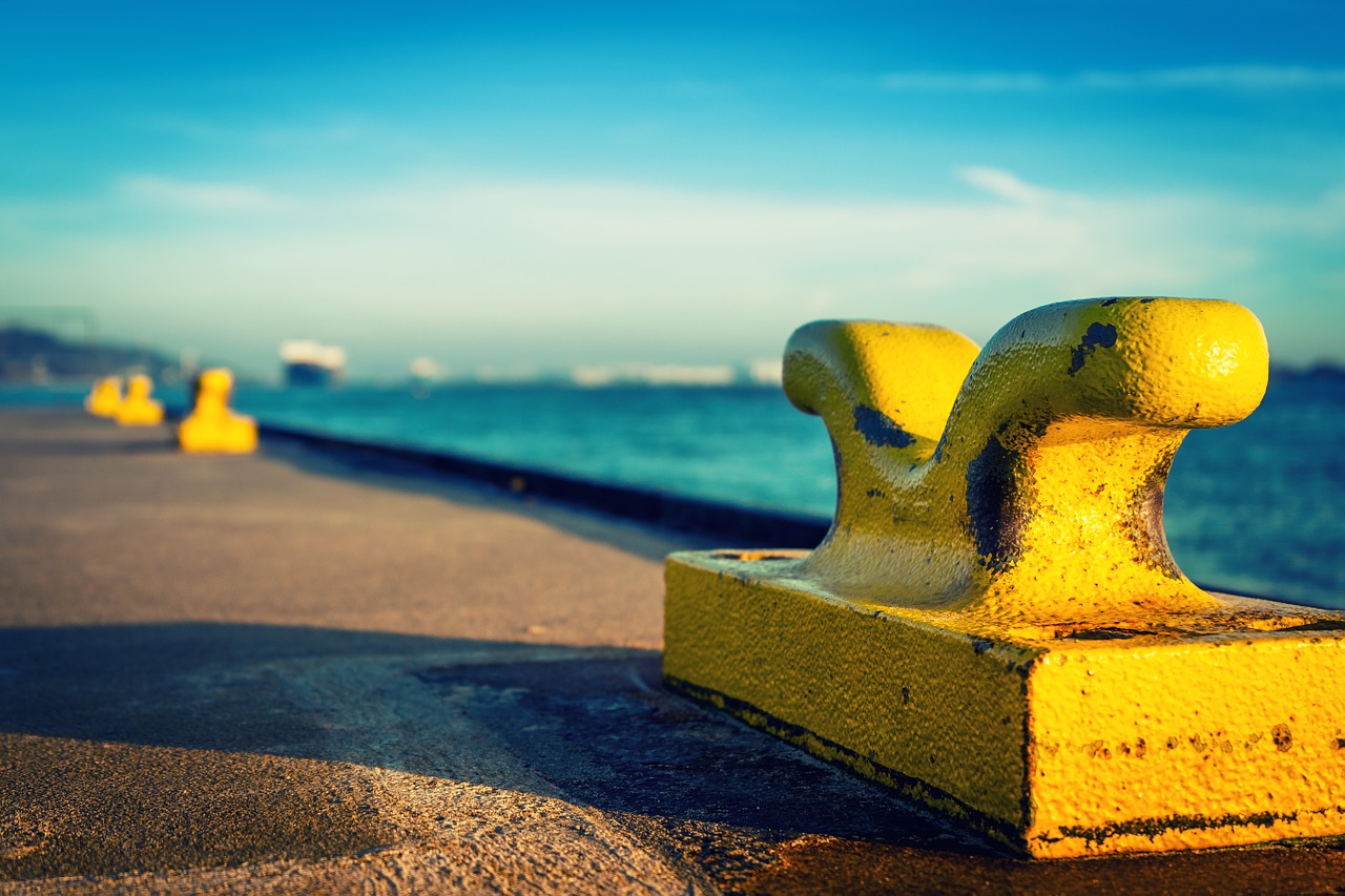 bollard pier port free photo