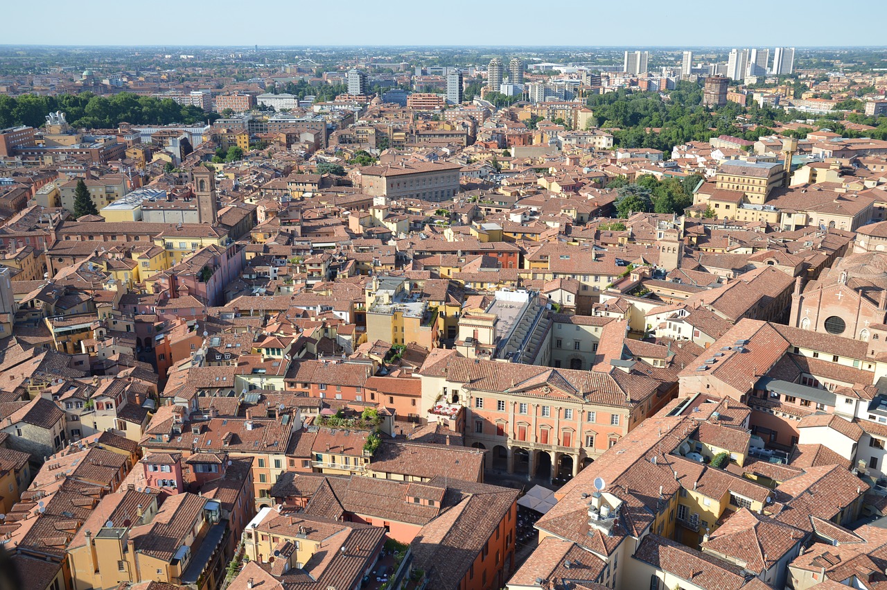 bologna view from the top downtown free photo