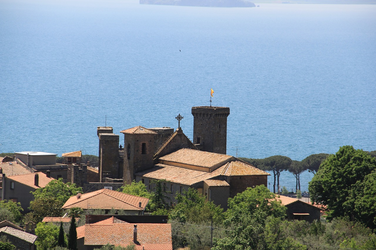 bolsena lake bolsena italy free photo