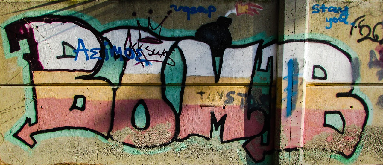 bomb graffiti colorful free photo