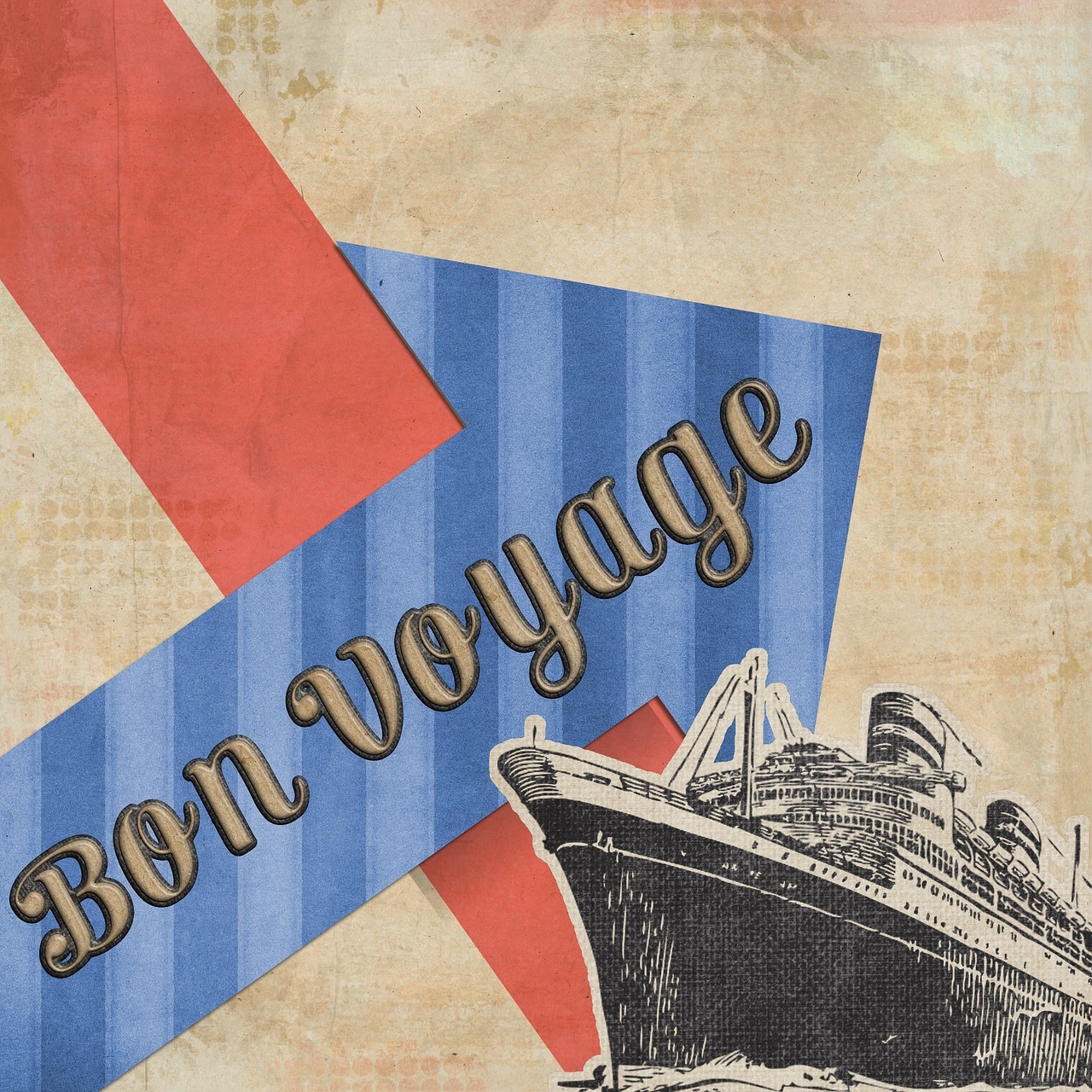 bon voyage card greeting free photo