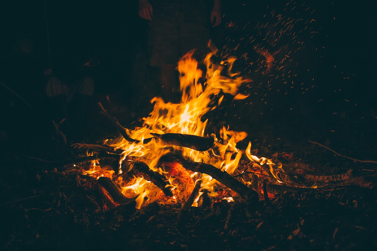 bonfire burning campfire free photo