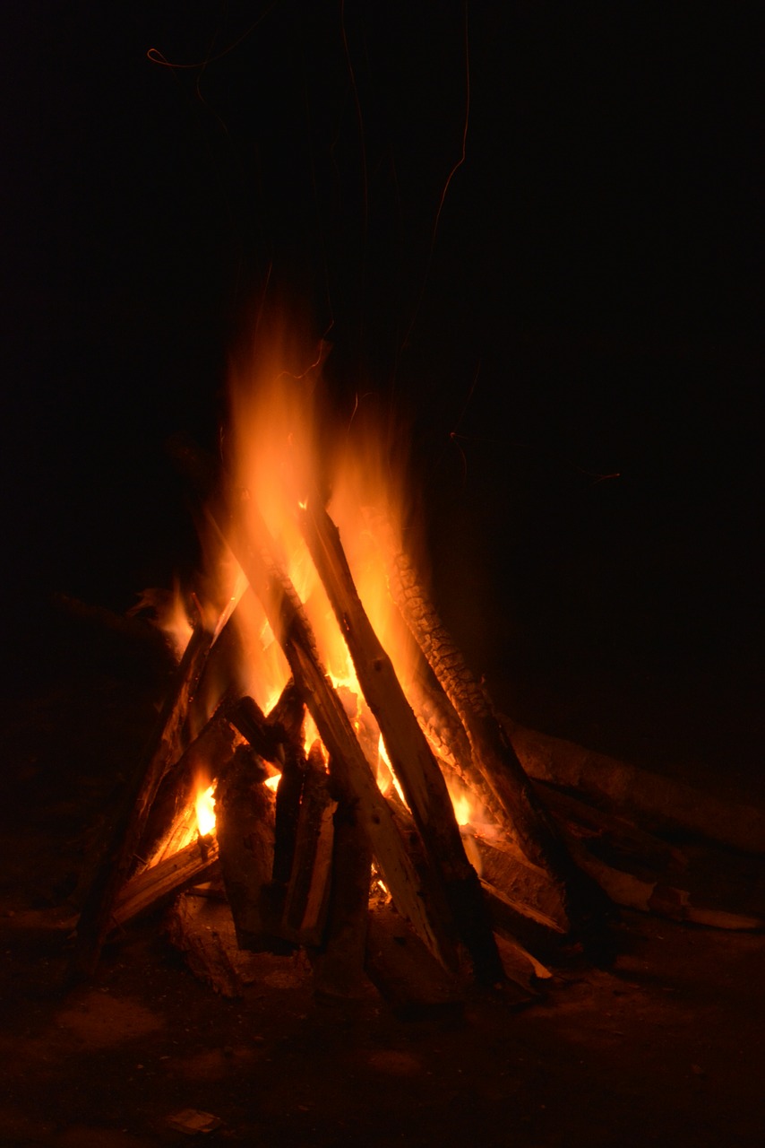 bonfire campfire flame free photo