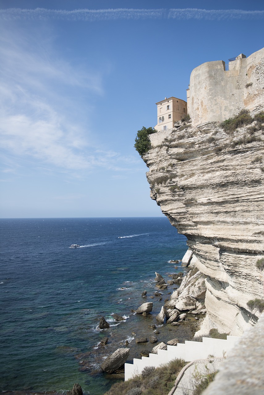 bonifacio corsican cliffs free photo