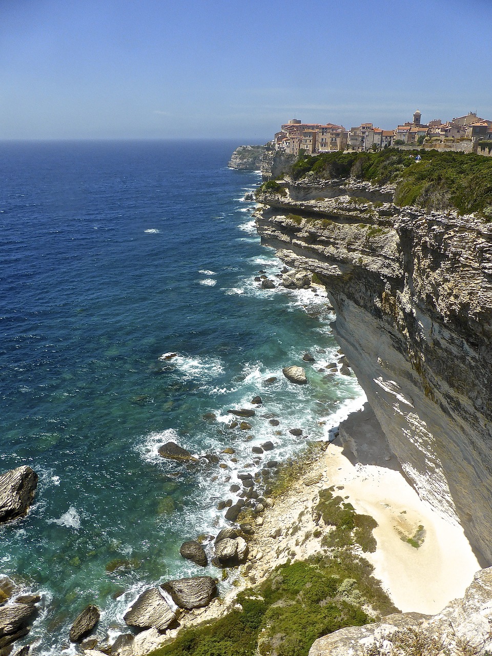 bonifacio cliffs seaside free photo