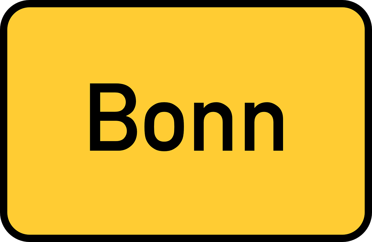 bonn town sign city limits sign free photo