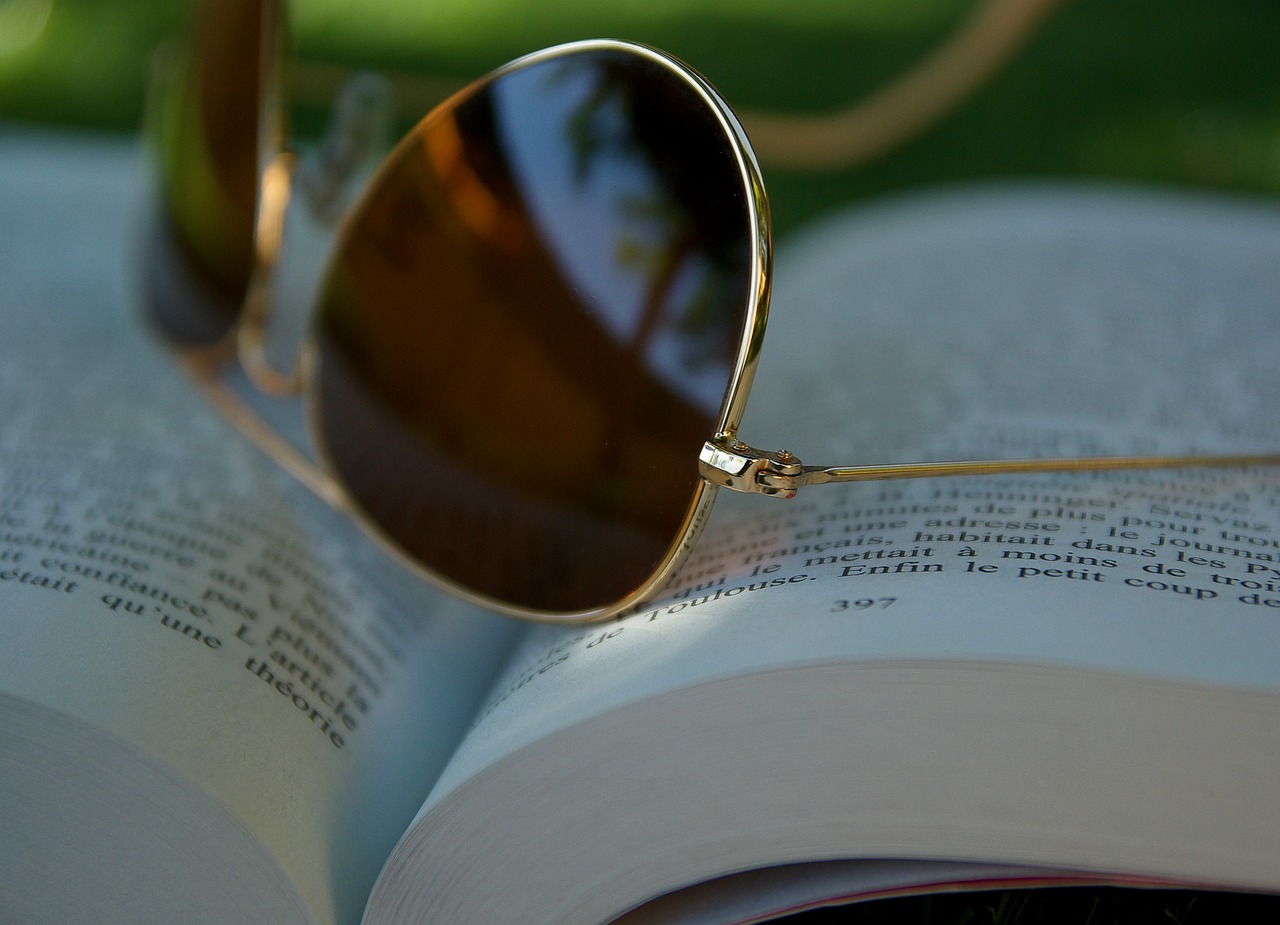 book reading sunglasses free photo