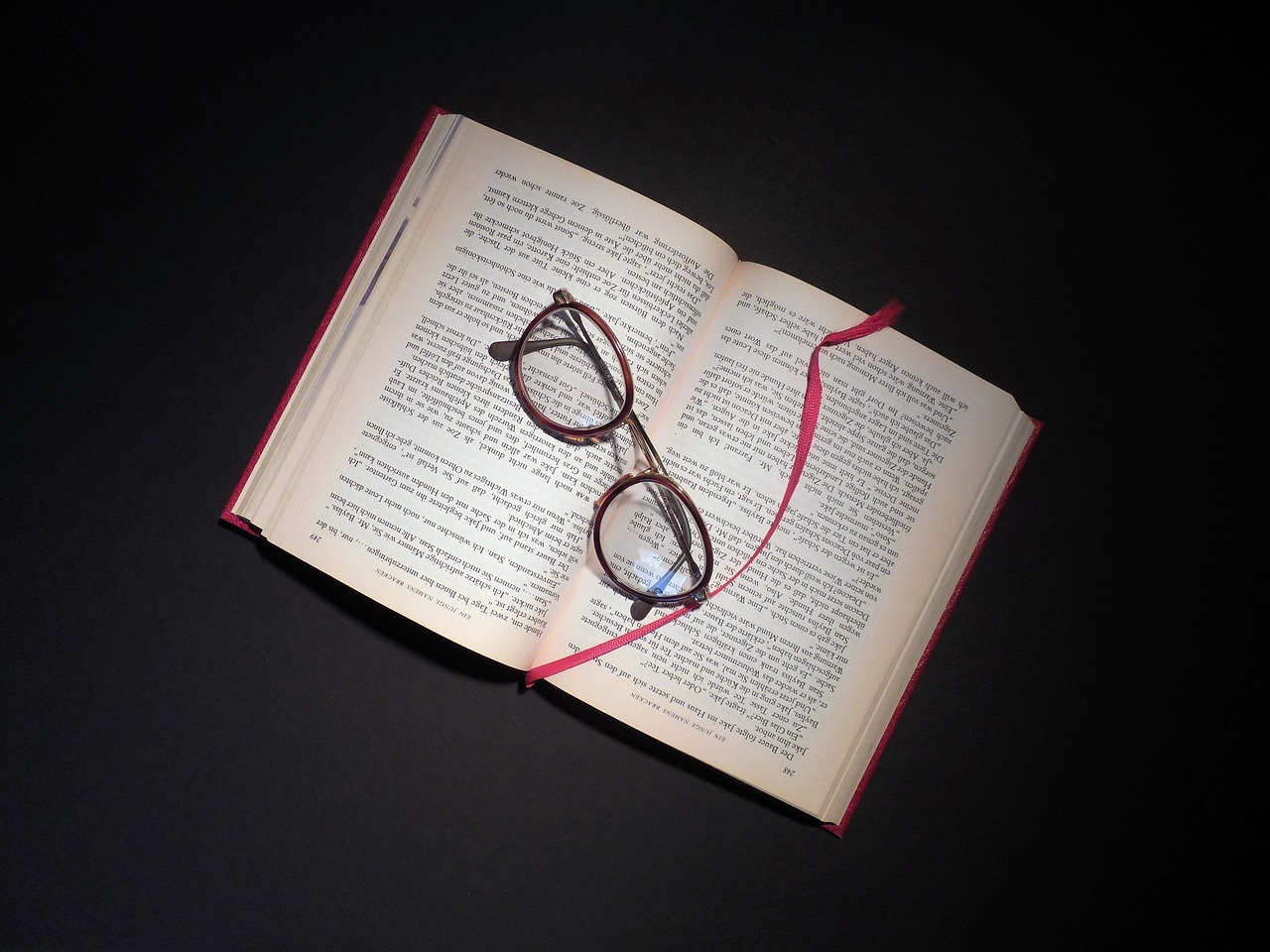 book read glasses free photo