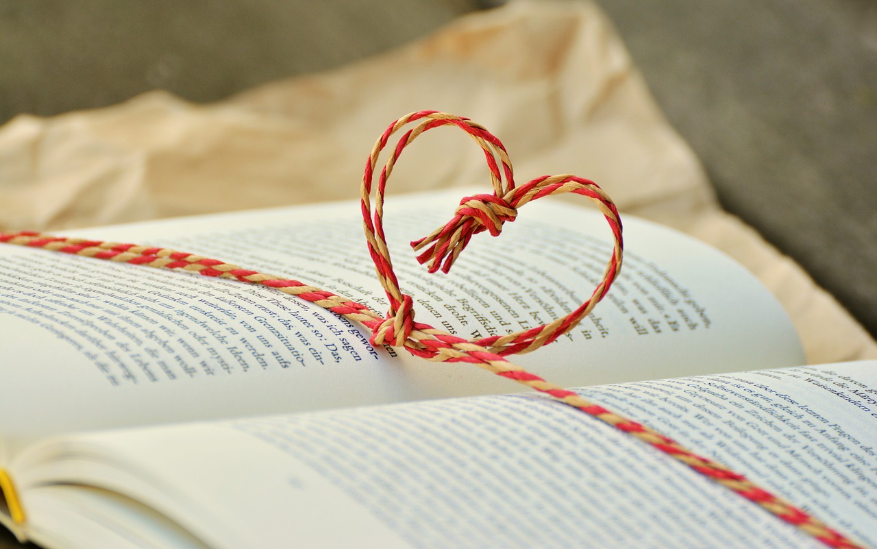 book book gift by heart free photo