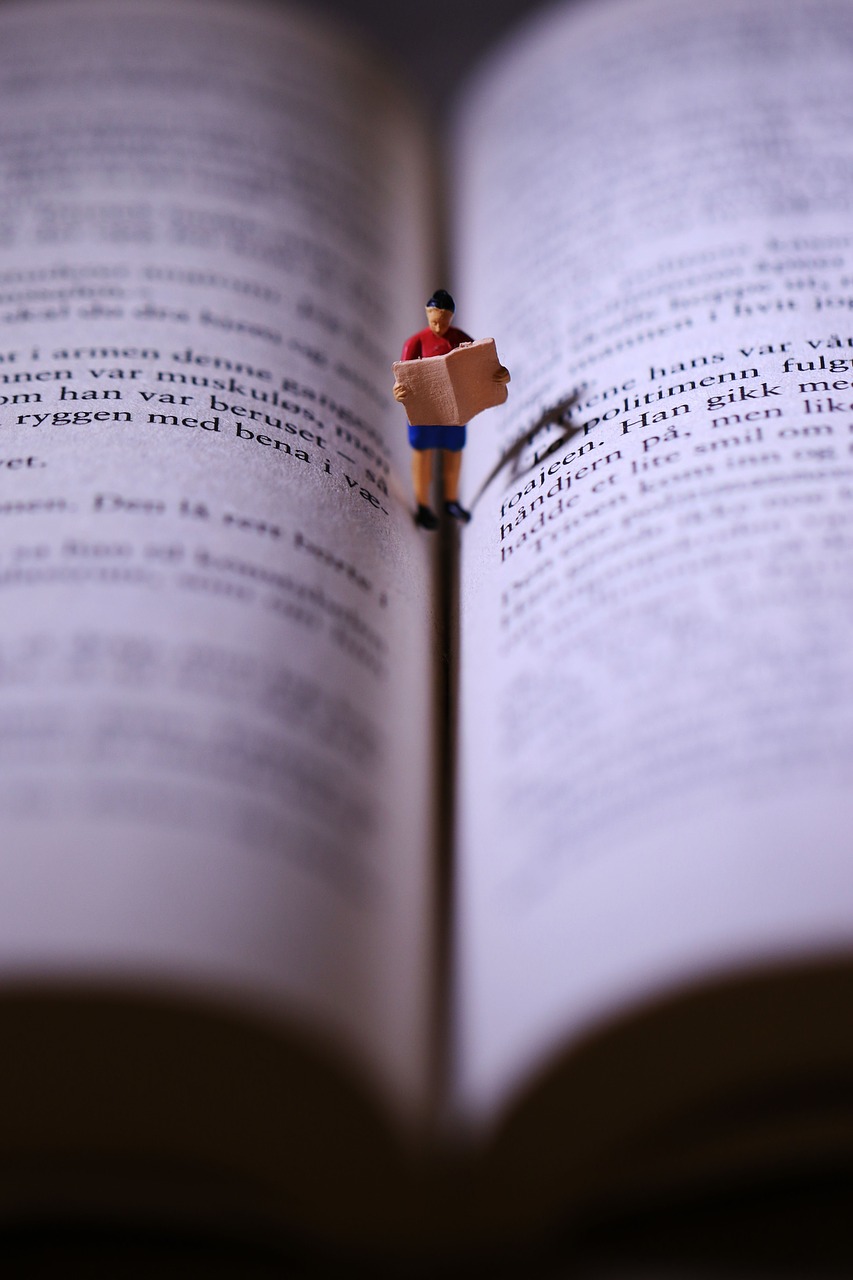 book miniature reading free photo