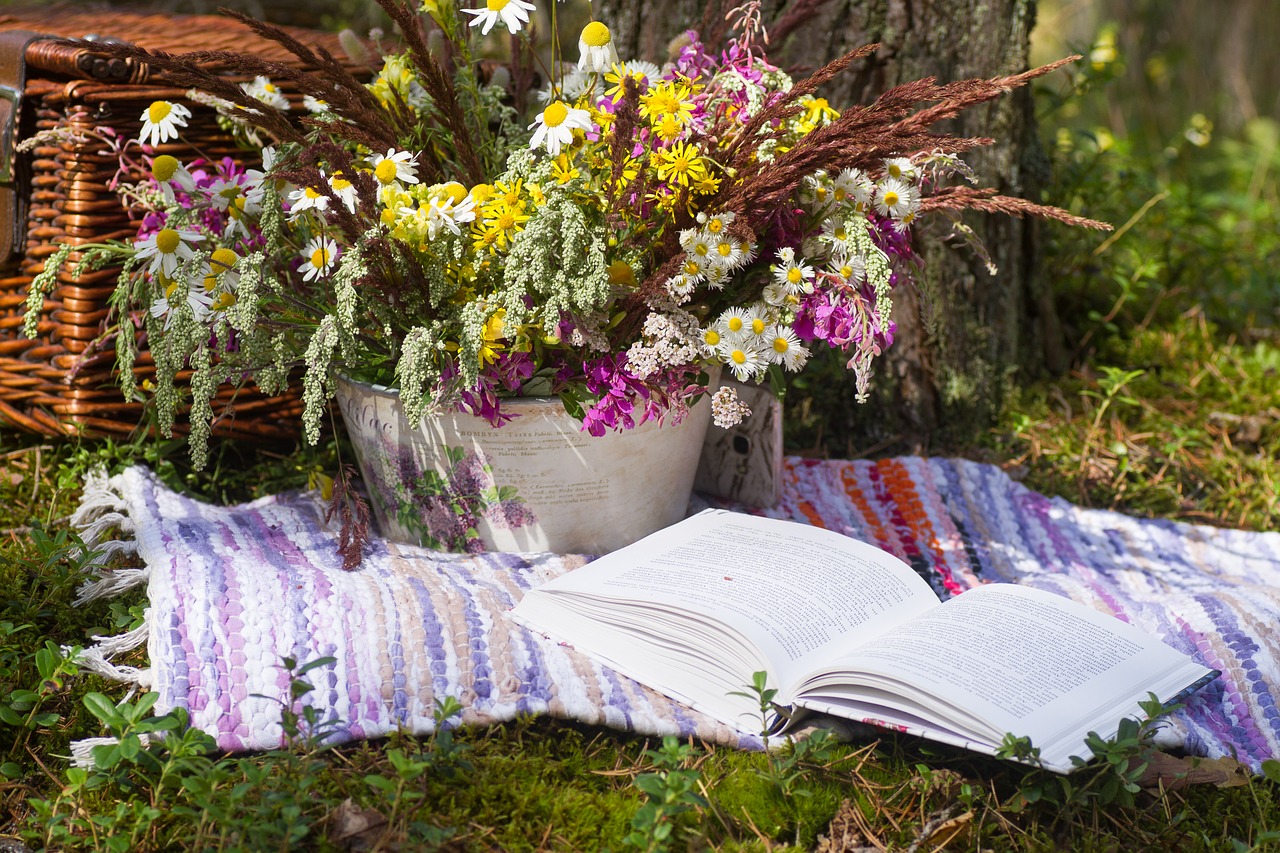 book flowers forest free photo