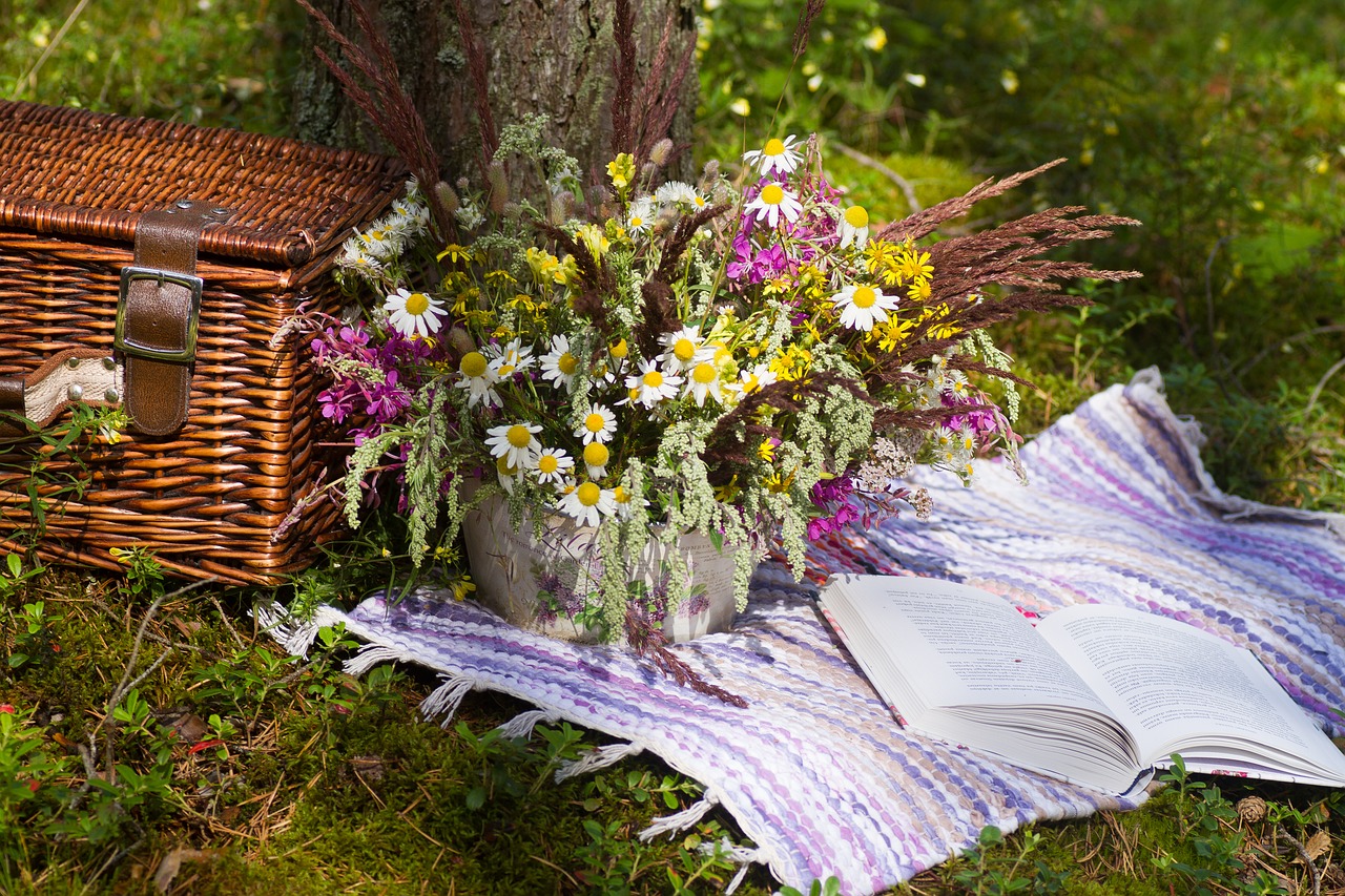 book flowers forest free photo