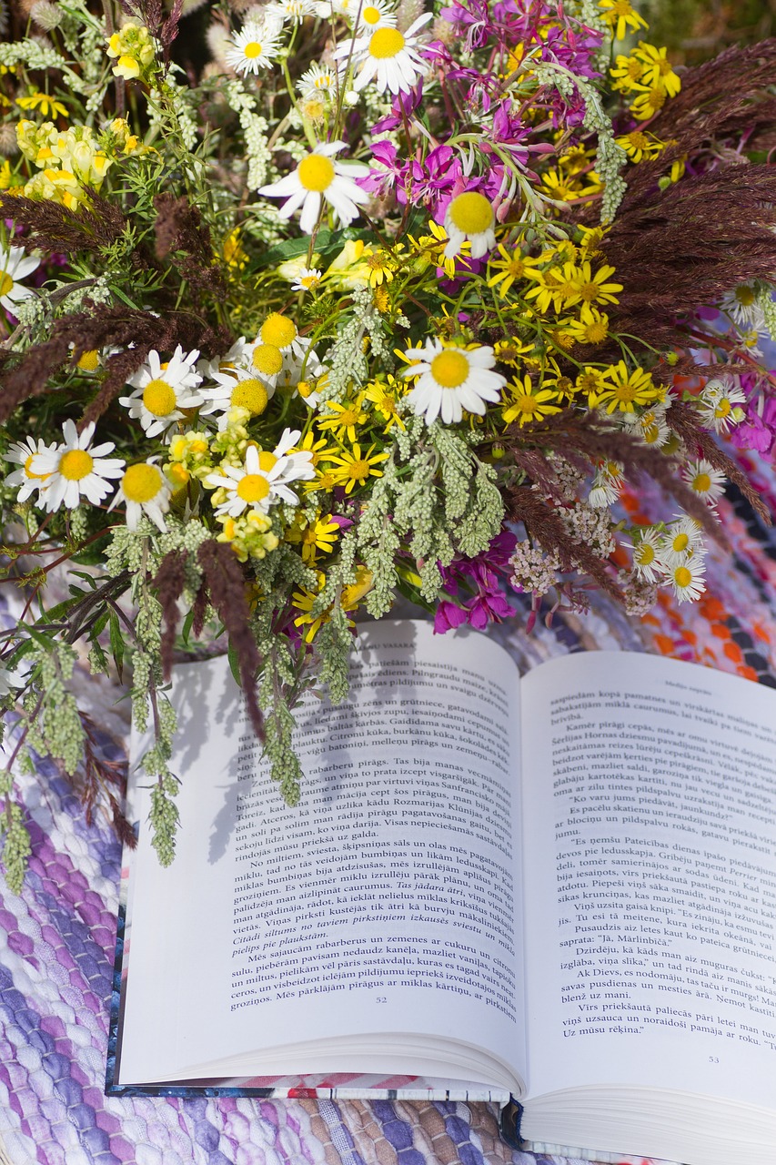 book flowers forest free photo
