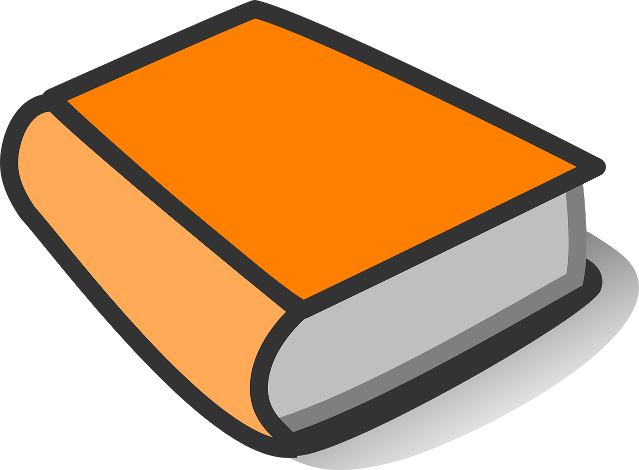 book orange thick free photo