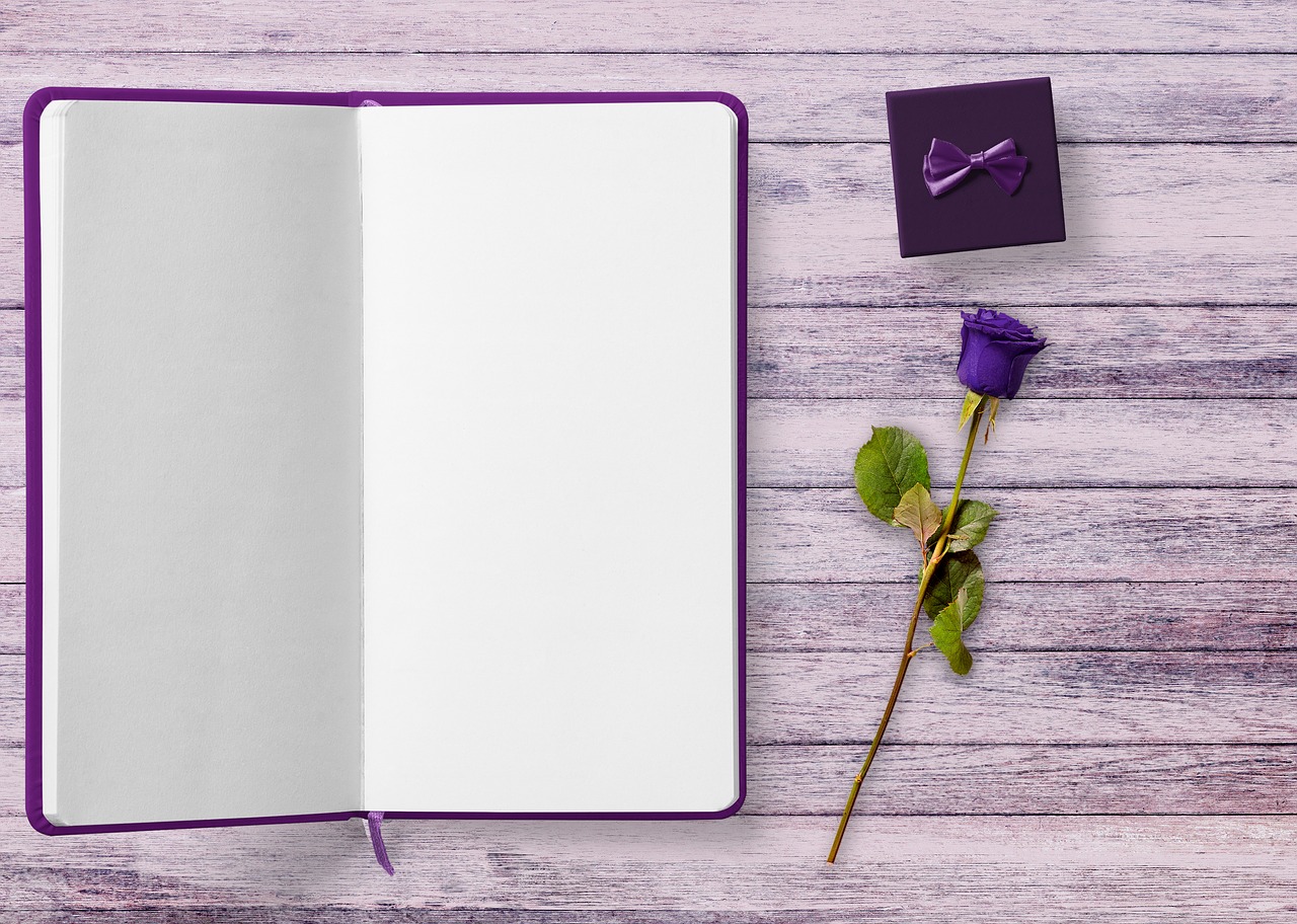 book gift rose free photo