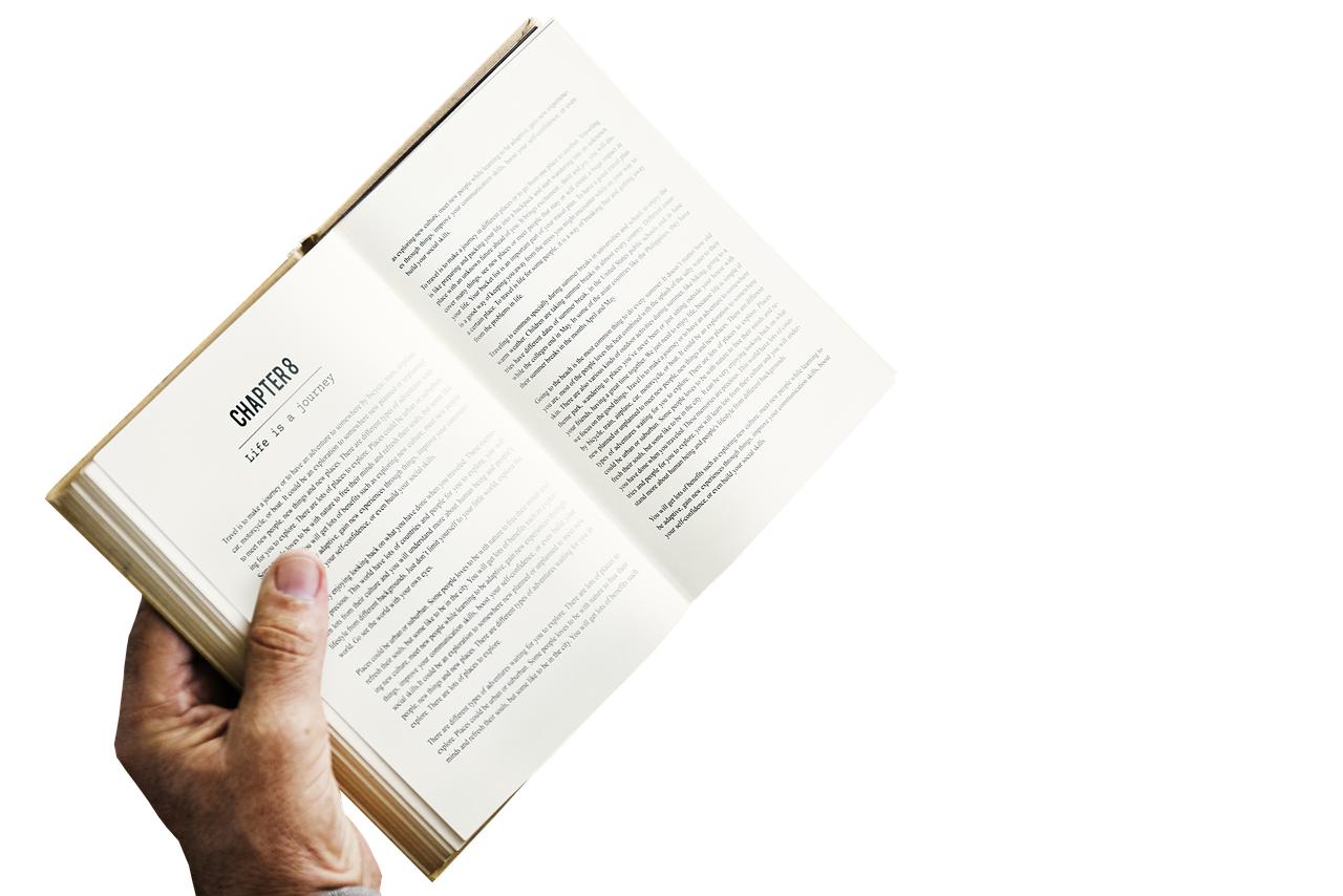 book  hand  isolated free photo