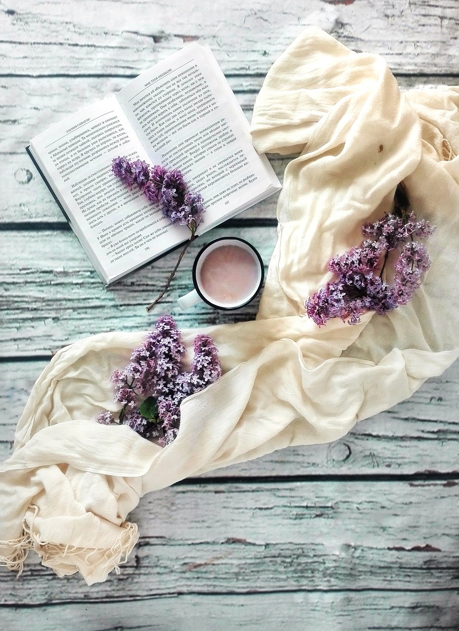 book  lilac  flowers free photo