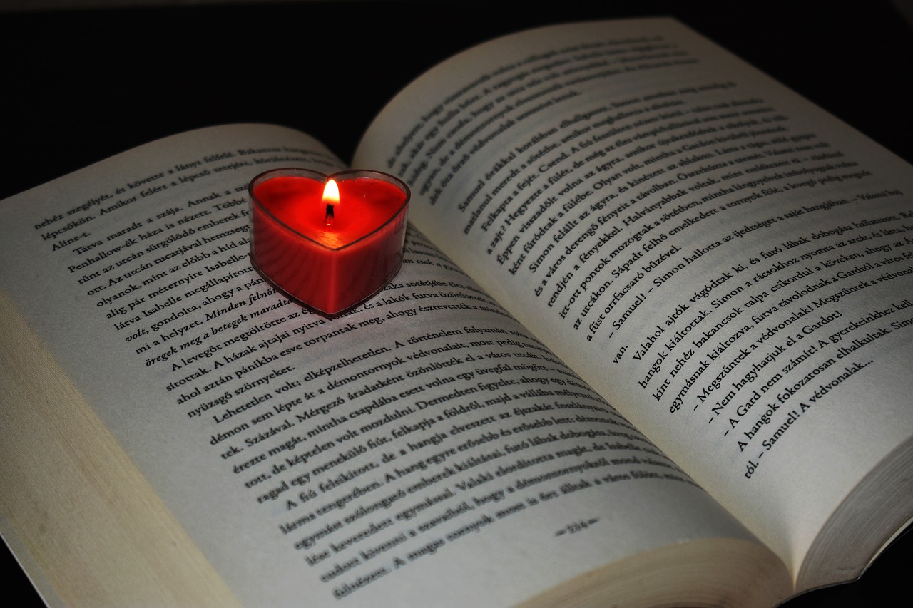 book  open book  candle free photo