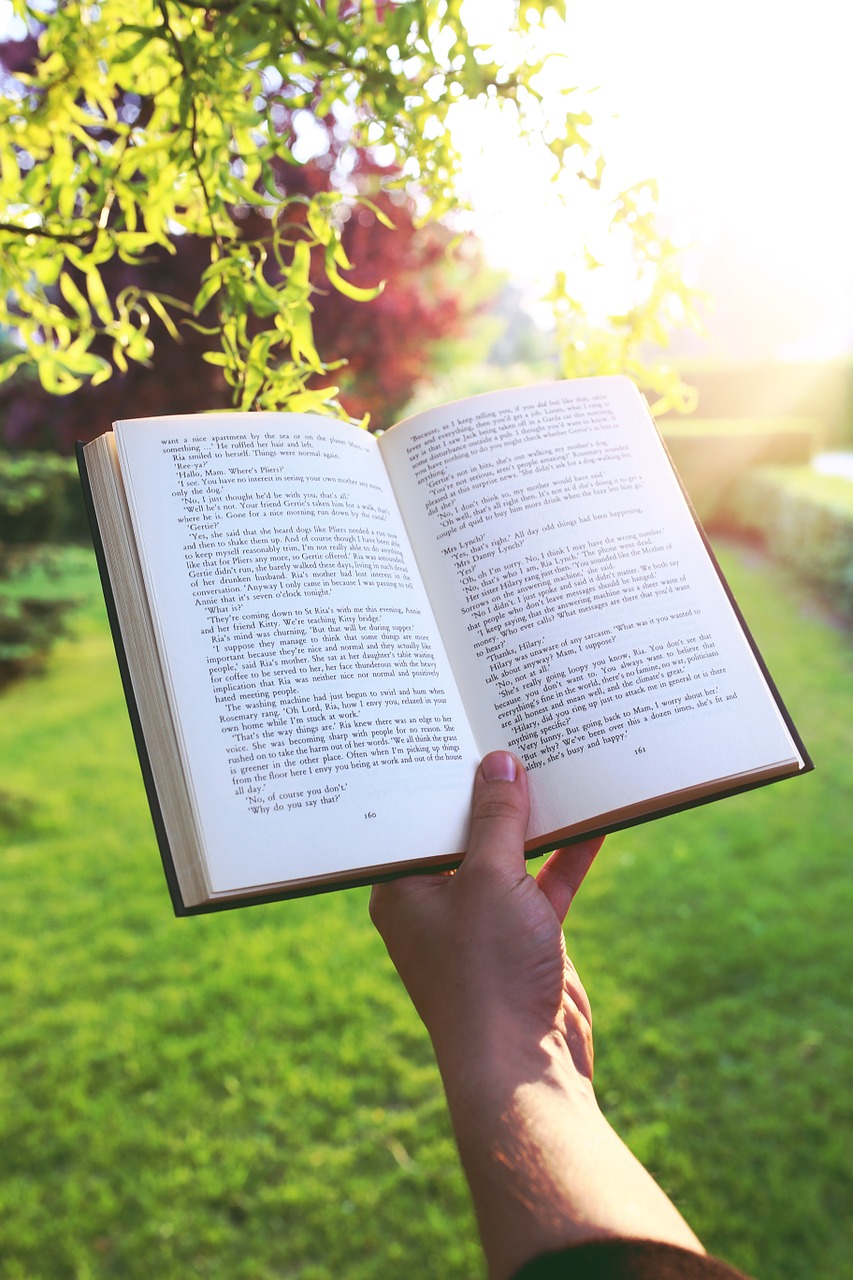 book hand reading free photo