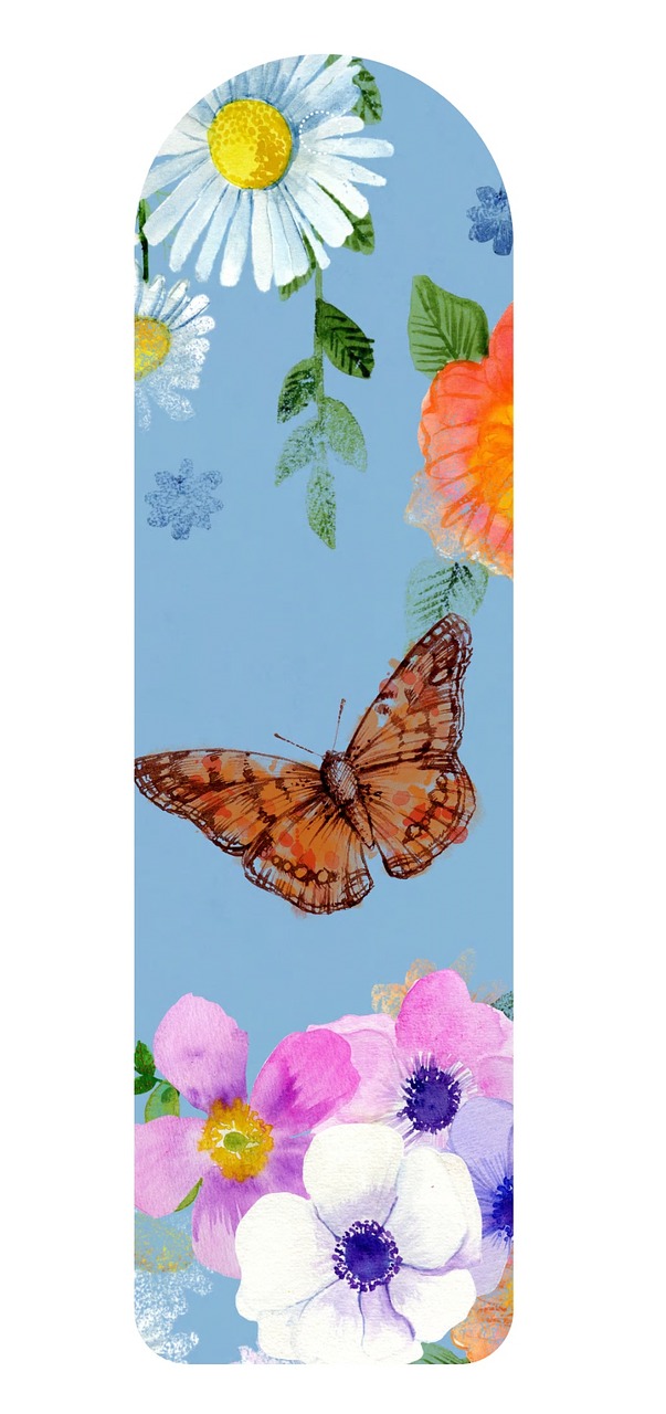 bookmark butterfly flower free photo