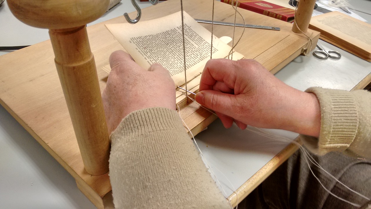 books sewing binding free photo