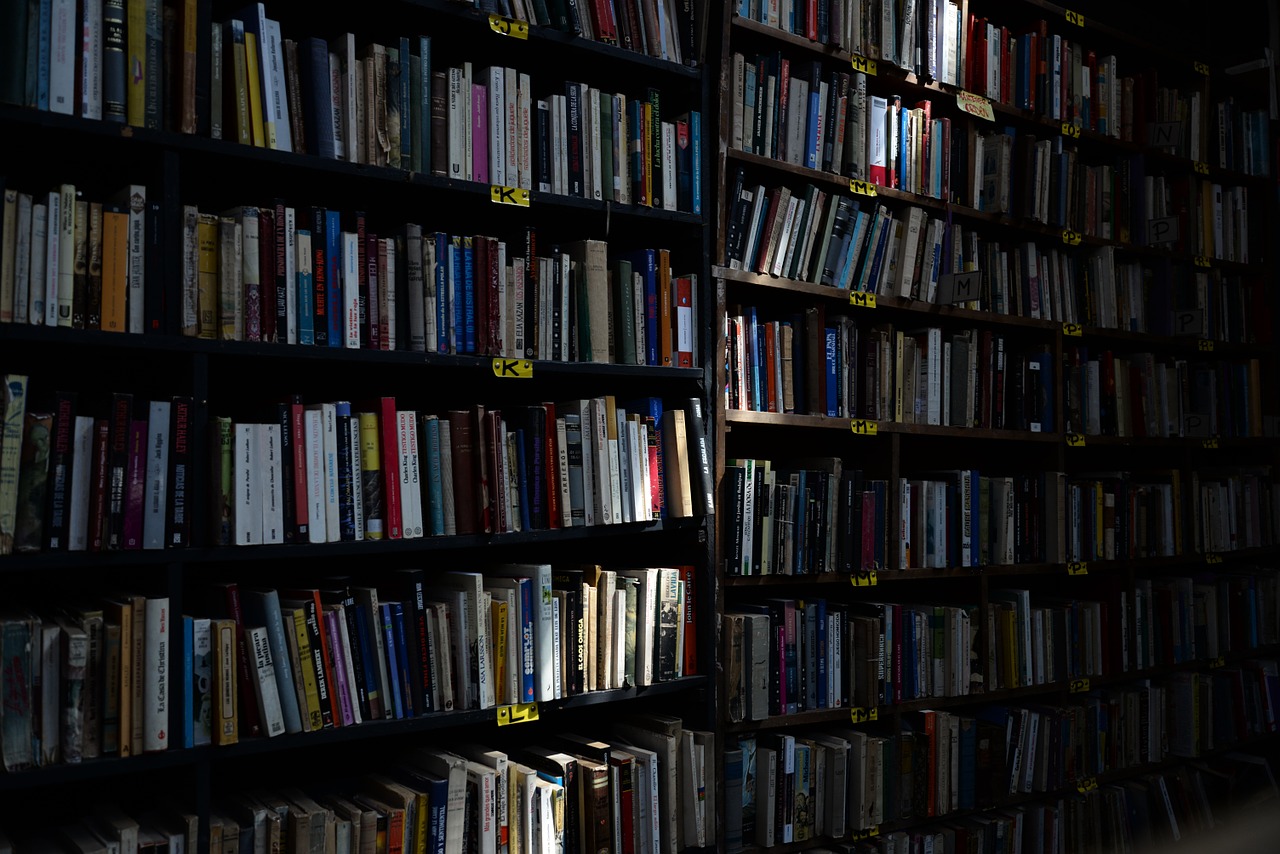 books library shelves free photo