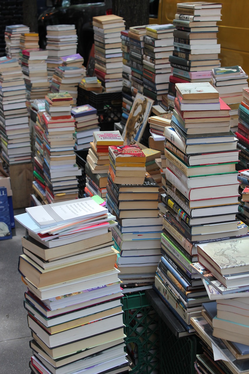 books pile old books free photo