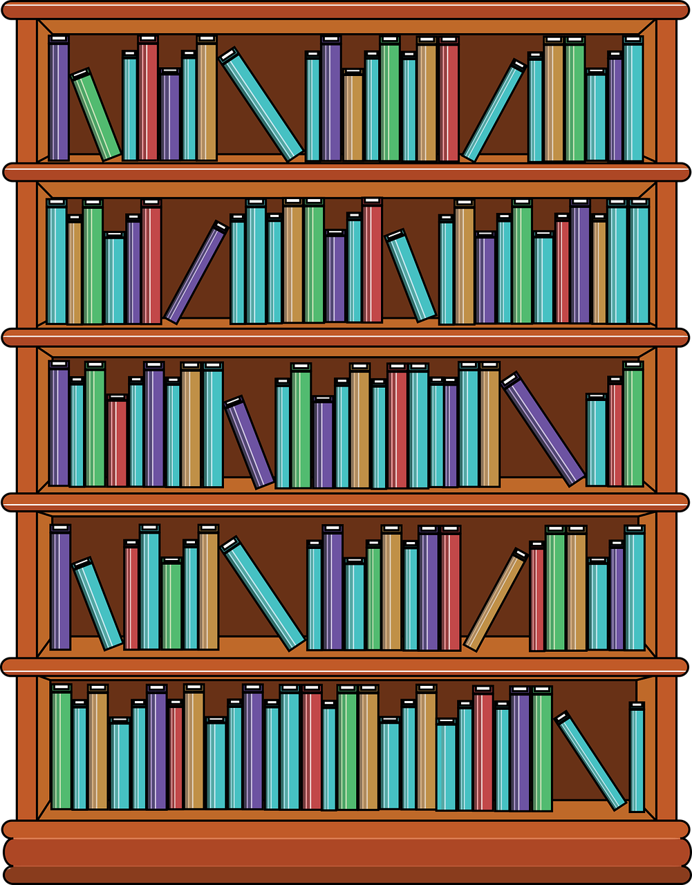 bookshelf books library free photo