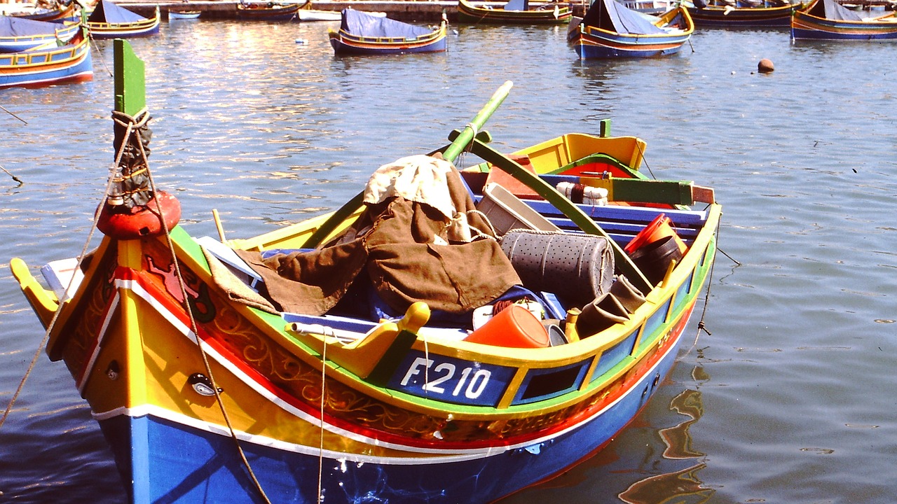 boot fishing boat colorful free photo