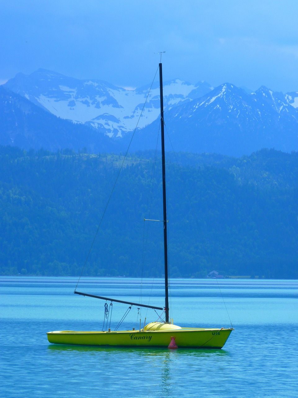 boot sailing boat lake free photo