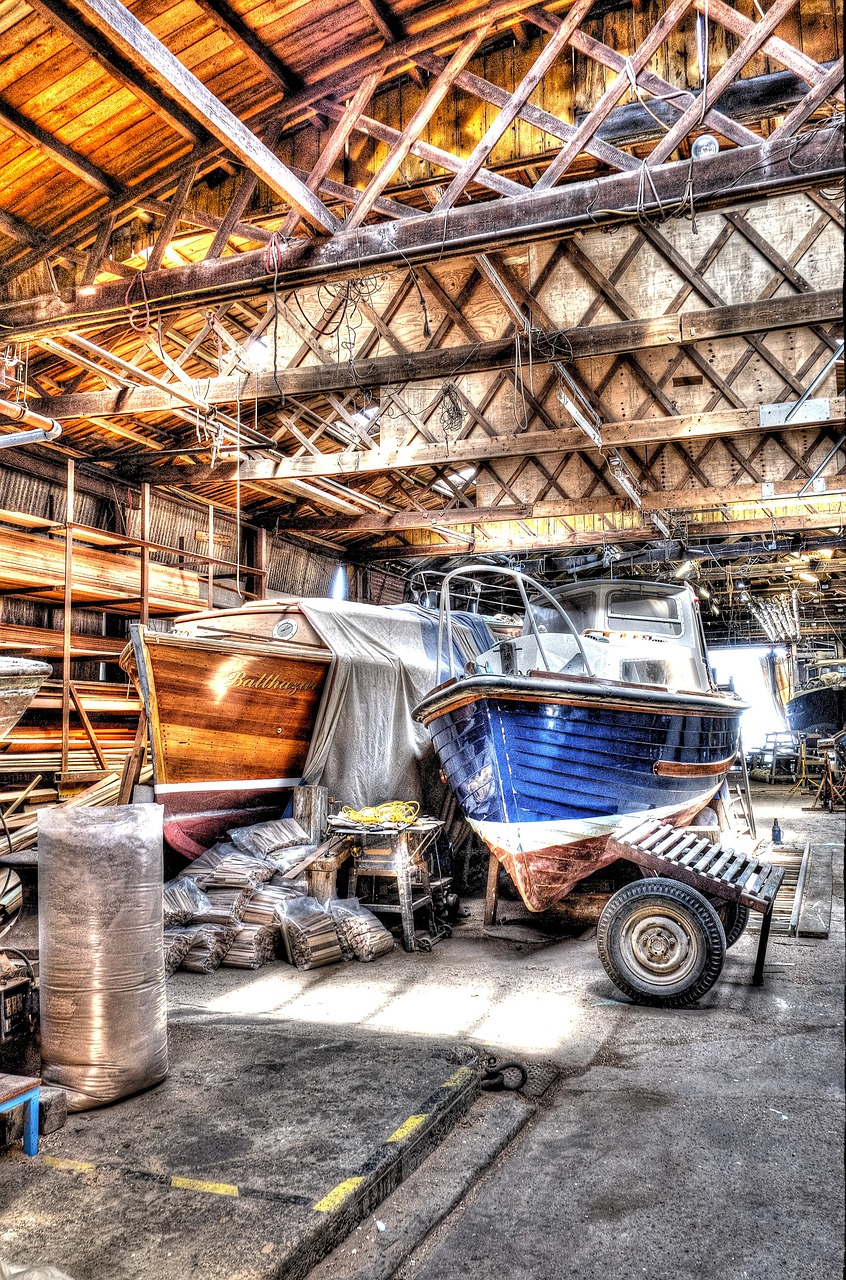 boot yard repair yard free photo