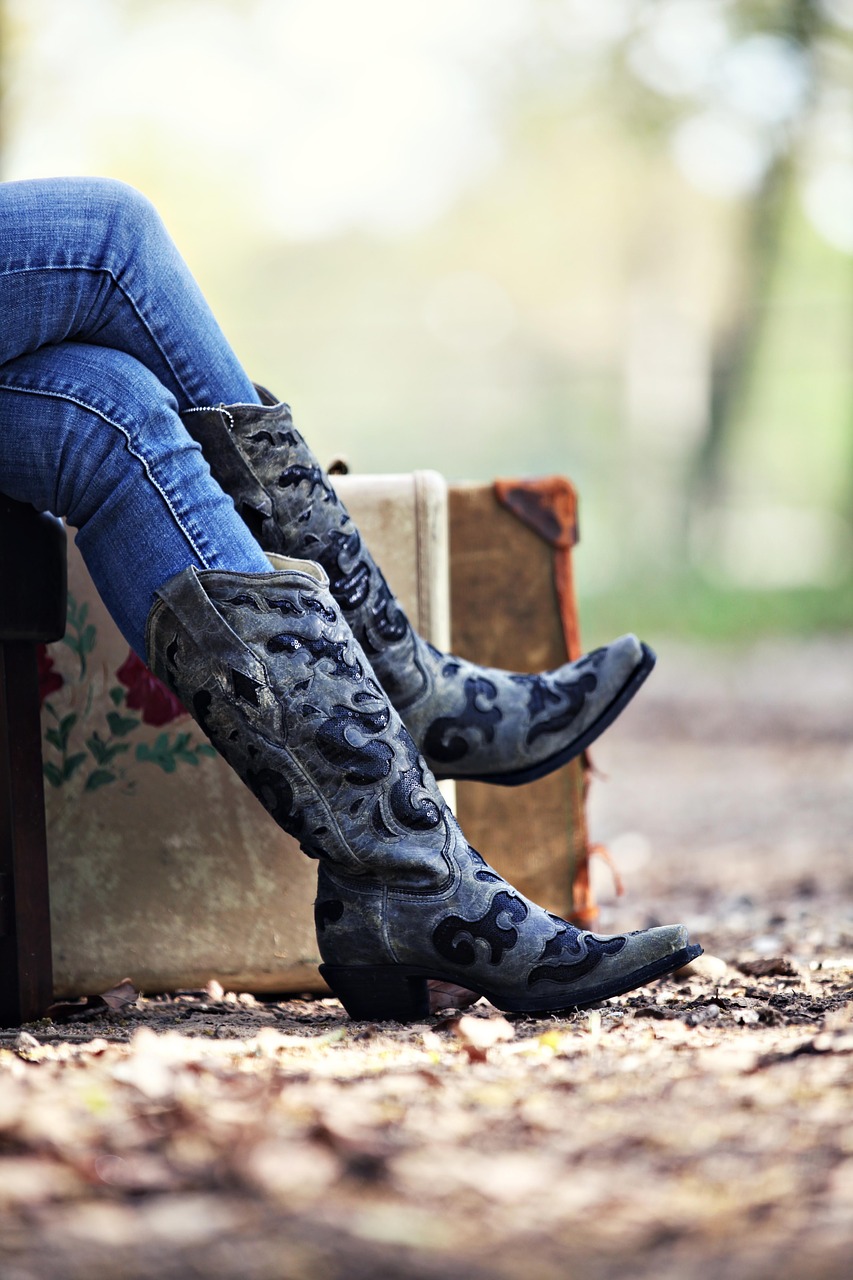 boots leather boots cowgirl free photo