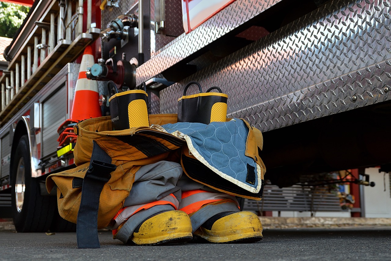 boots  pant  firefighter free photo