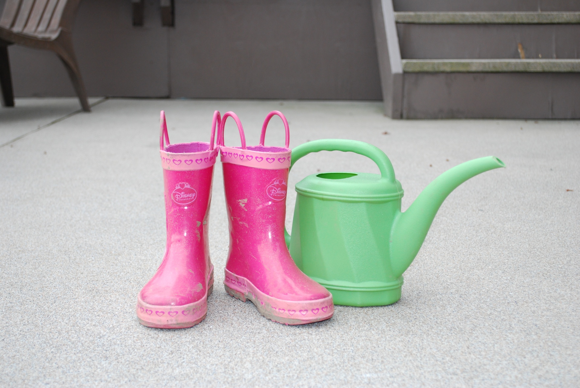 rubber boots watering can child boot free photo