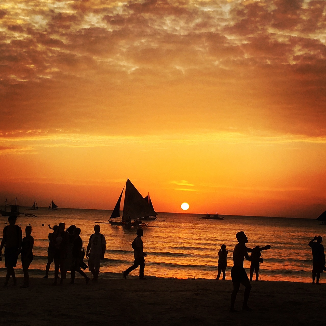 boracay philippines sunset free photo